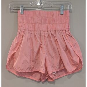 FP Movement by Free People Pink Coral High Waist Lined Shorts Size Small